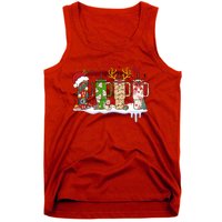 Retro Cup Christmas Santa Reindeer Tank Top