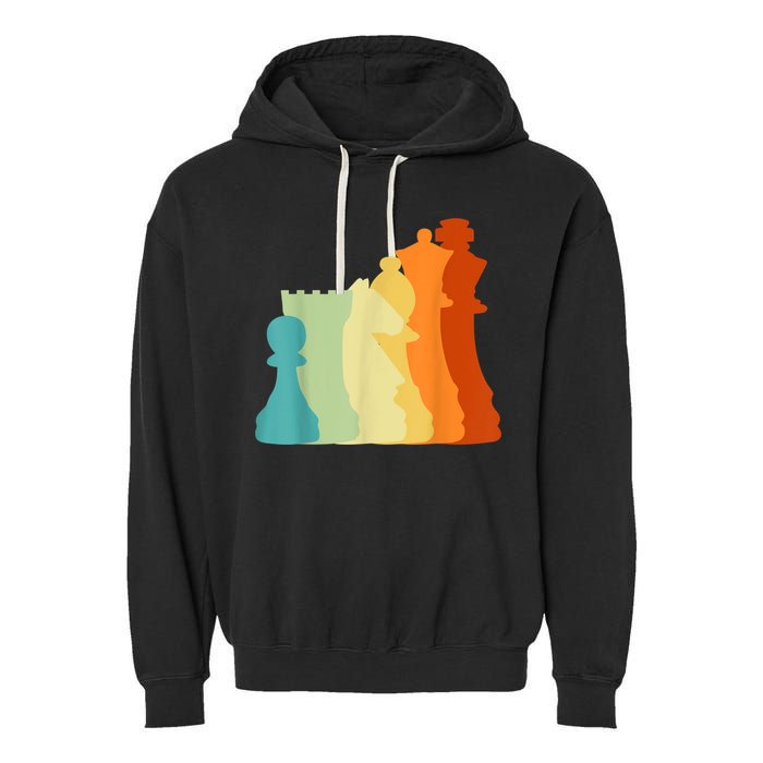 Retro Chess , Chess Player, Chess Garment-Dyed Fleece Hoodie