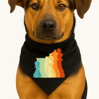 Retro Chess , Chess Player, Chess USA-Made Doggie Bandana