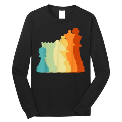 Retro Chess , Chess Player, Chess Long Sleeve Shirt