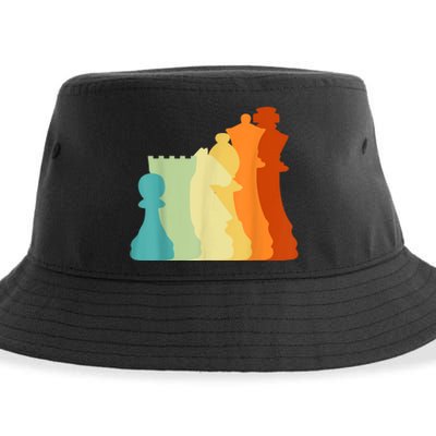 Retro Chess , Chess Player, Chess Sustainable Bucket Hat