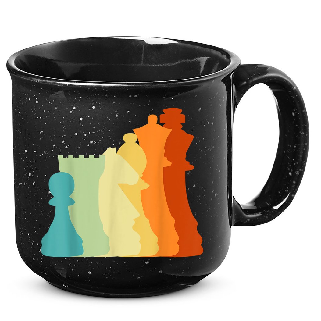 Retro Chess , Chess Player, Chess 15oz Campfire Ceramic Mug