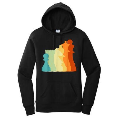 Retro Chess , Chess Player, Chess Women's Pullover Hoodie