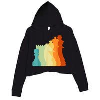 Retro Chess , Chess Player, Chess Crop Fleece Hoodie