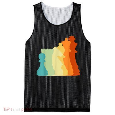 Retro Chess , Chess Player, Chess Mesh Reversible Basketball Jersey Tank