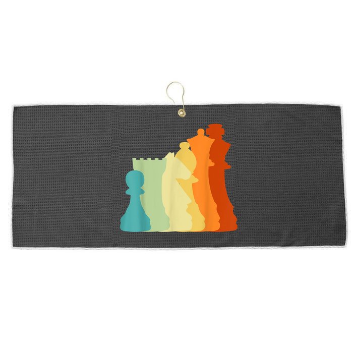 Retro Chess , Chess Player, Chess Large Microfiber Waffle Golf Towel