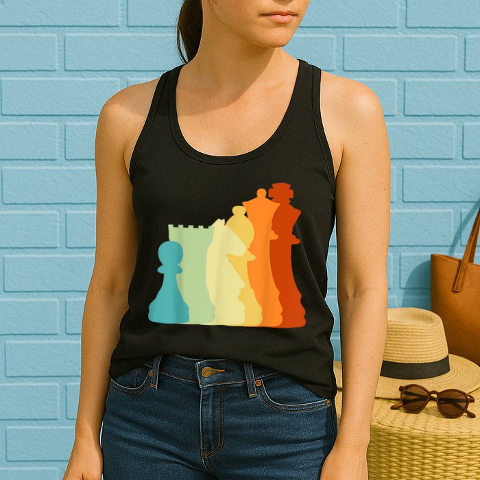 Retro Chess , Chess Player, Chess Womens Tank Top