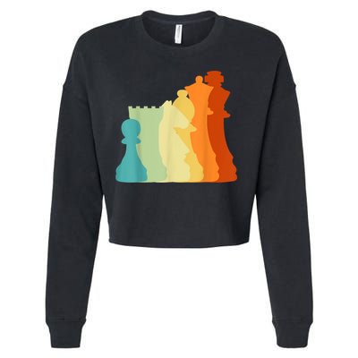 Retro Chess , Chess Player, Chess Cropped Pullover Crew