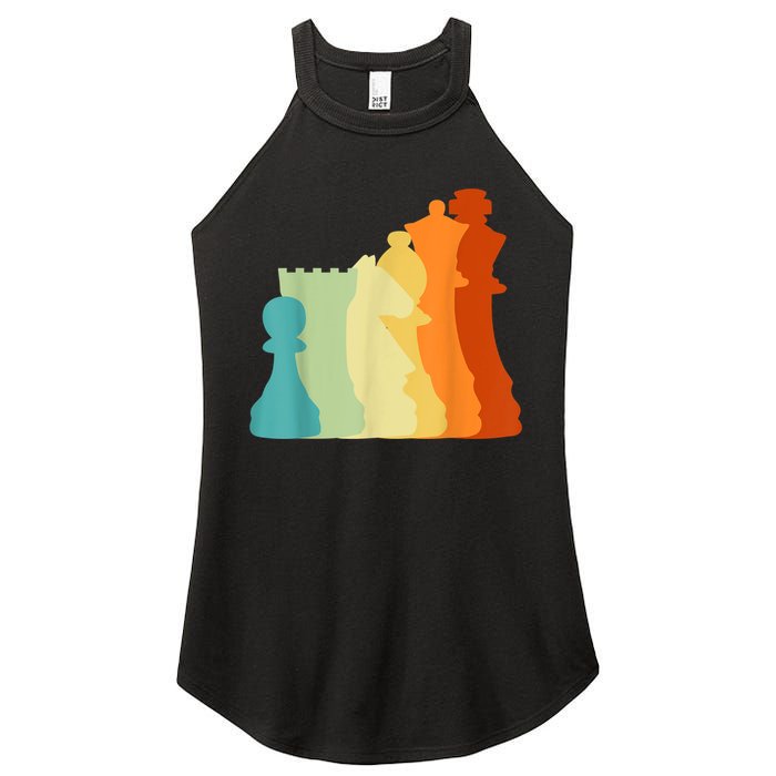Retro Chess , Chess Player, Chess Women's Perfect Tri Rocker Tank
