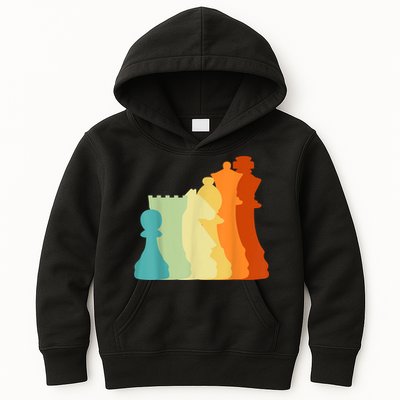 Retro Chess , Chess Player, Chess Kids Hoodie