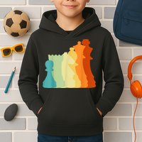 Retro Chess , Chess Player, Chess Kids Hoodie