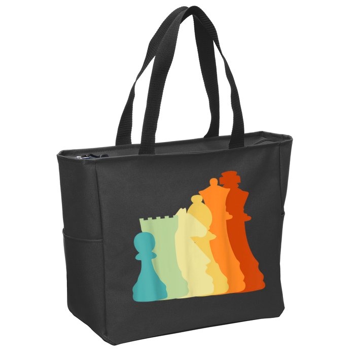 Retro Chess , Chess Player, Chess Zip Tote Bag