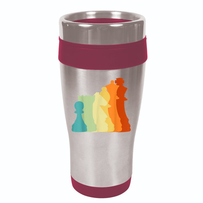 Retro Chess , Chess Player, Chess 16oz Travel Tumbler