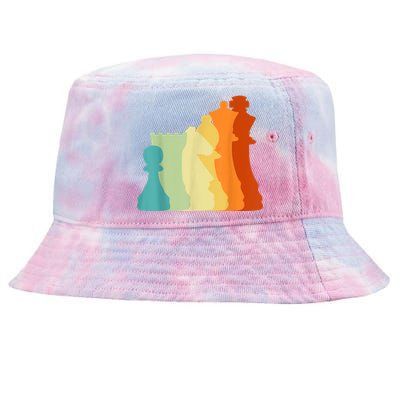 Retro Chess , Chess Player, Chess Tie-Dyed Bucket Hat