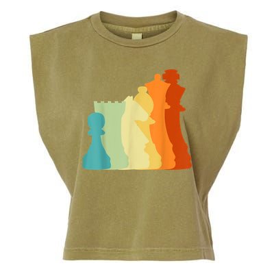 Retro Chess , Chess Player, Chess Garment-Dyed Women's Muscle Tee