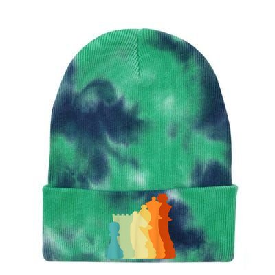 Retro Chess , Chess Player, Chess Tie Dye 12in Knit Beanie