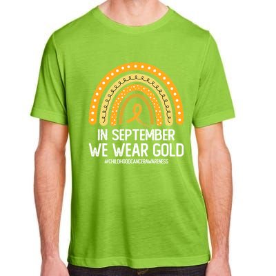 Rainbow Childhood Cancer Awareness Month In September We Wear Gold Adult ChromaSoft Performance T-Shirt