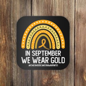 Rainbow Childhood Cancer Awareness Month In September We Wear Gold Coaster