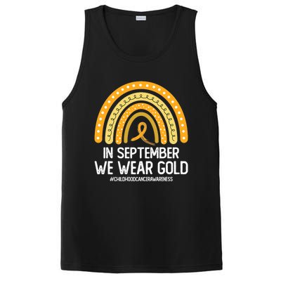 Rainbow Childhood Cancer Awareness Month In September We Wear Gold PosiCharge Competitor Tank