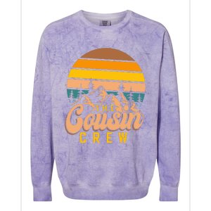 Retro Cousin Crew Mountain Funny Family Colorblast Crewneck Sweatshirt