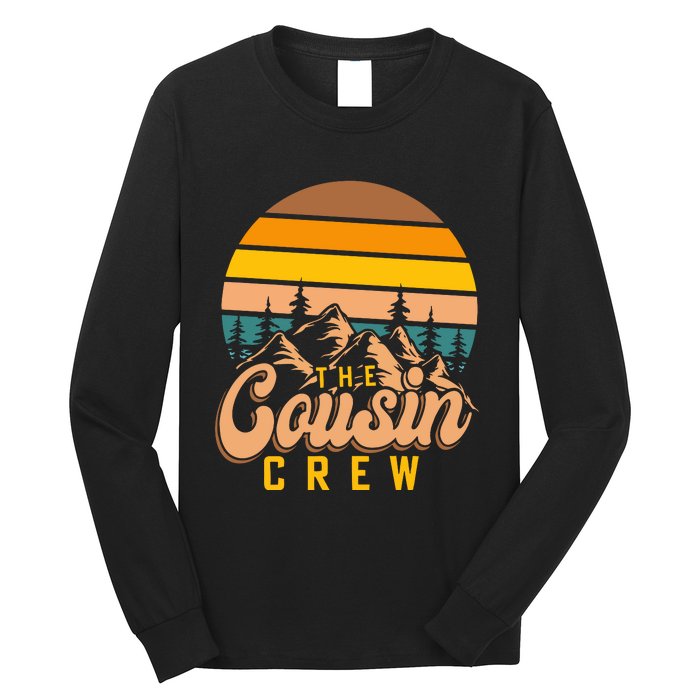 Retro Cousin Crew Mountain Funny Family Long Sleeve Shirt