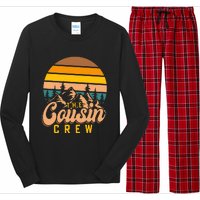 Retro Cousin Crew Mountain Funny Family Long Sleeve Pajama Set