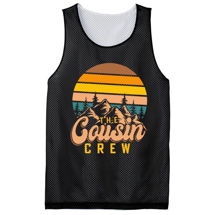 Retro Cousin Crew Mountain Funny Family Mesh Reversible Basketball Jersey Tank