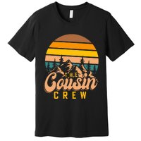 Retro Cousin Crew Mountain Funny Family Premium T-Shirt