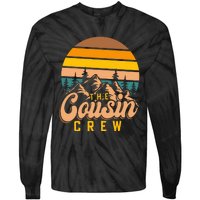 Retro Cousin Crew Mountain Funny Family Tie-Dye Long Sleeve Shirt