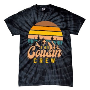 Retro Cousin Crew Mountain Funny Family Tie-Dye T-Shirt