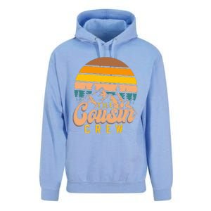 Retro Cousin Crew Mountain Funny Family Unisex Surf Hoodie