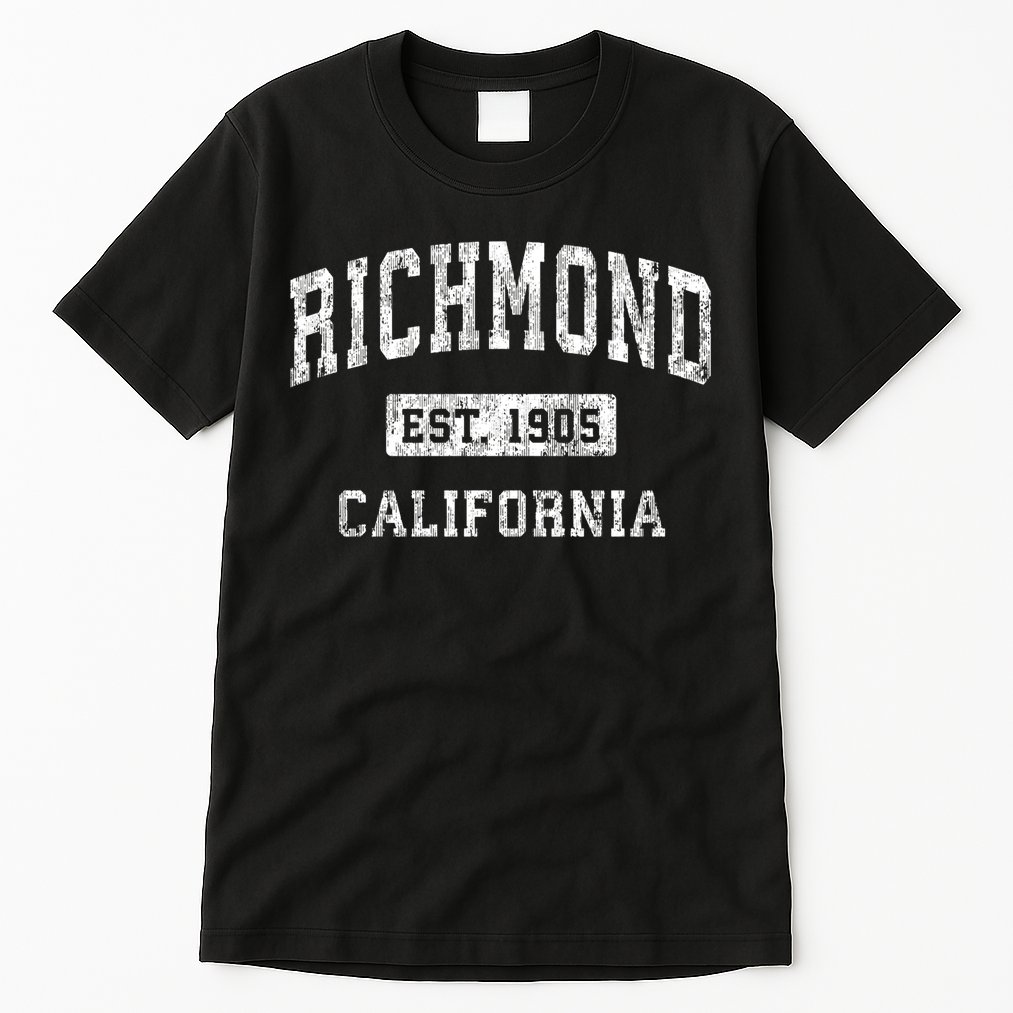 Richmond California Ca Vintage Established Sports Tall T-Shirt