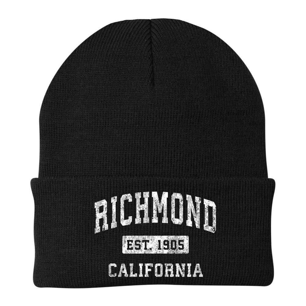 Richmond California Ca Vintage Established Sports Beanie