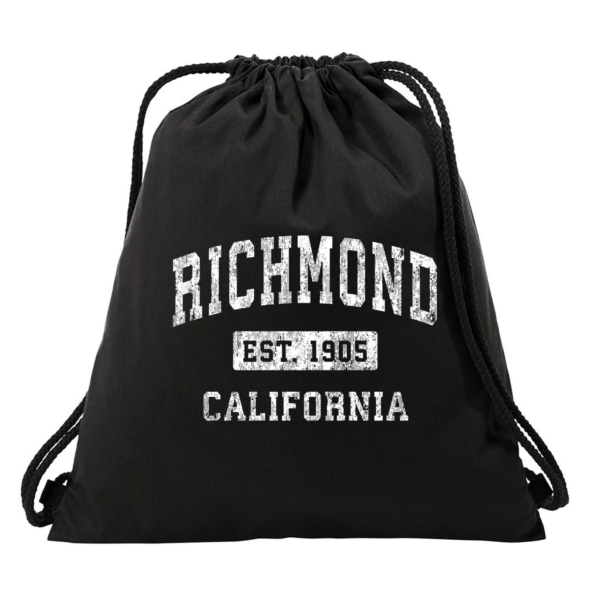 Richmond California Ca Vintage Established Sports Drawstring Bag
