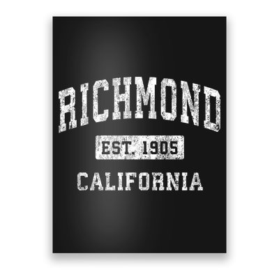 Richmond California Ca Vintage Established Sports Poster