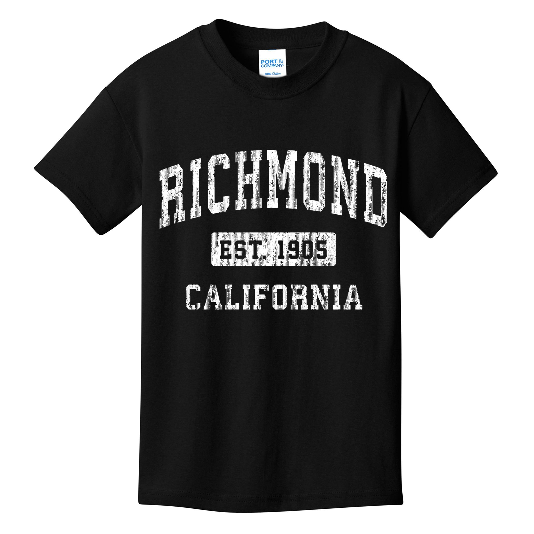 Richmond California Ca Vintage Established Sports Kids T-Shirt