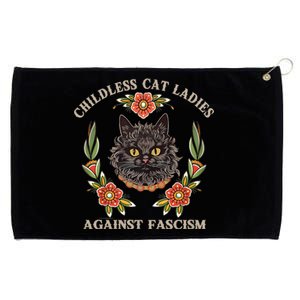 Retro Childless Cat Ladies Against Fascism Women Feminist Grommeted Golf Towel