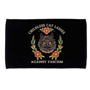 Retro Childless Cat Ladies Against Fascism Women Feminist Microfiber Hand Towel