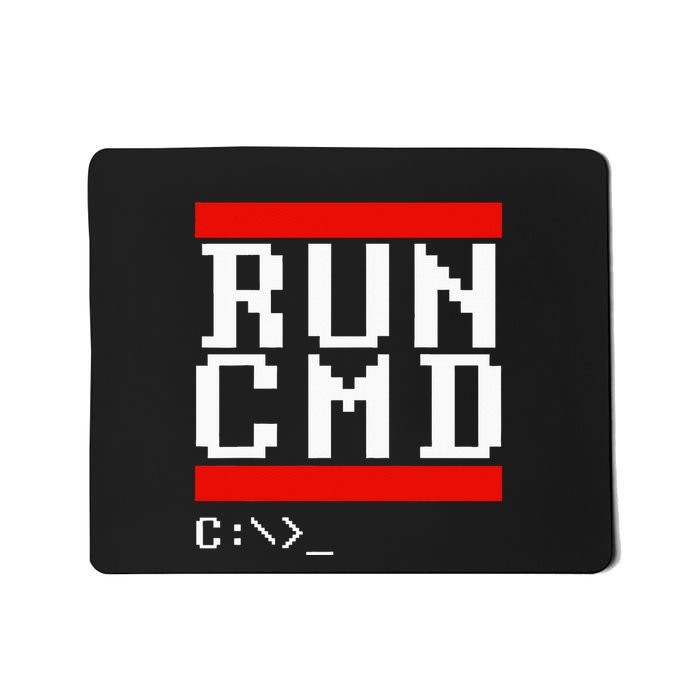 Run Cmd Computer Command Software Coder Programmer Mousepad