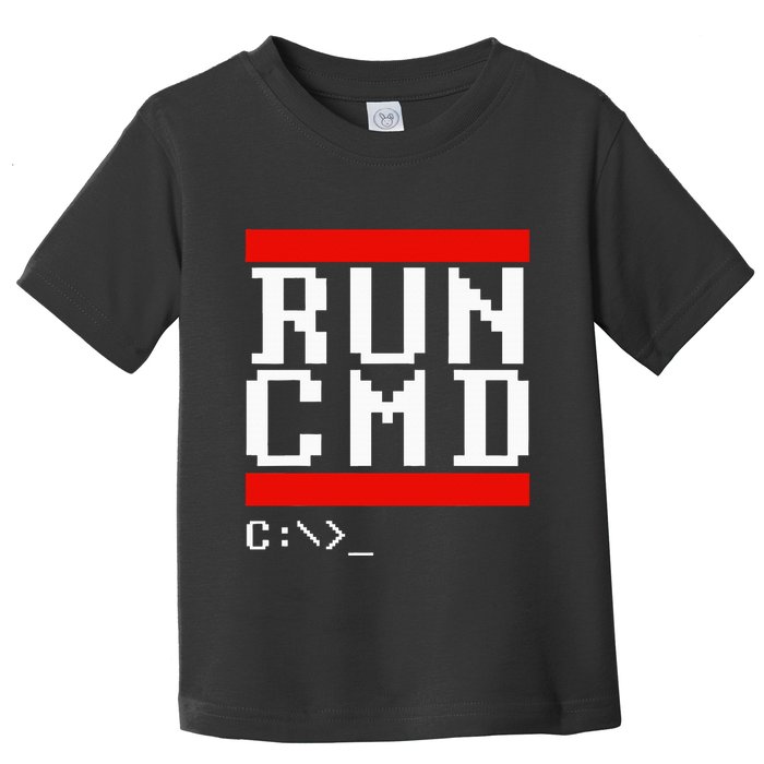 Run Cmd Computer Command Software Coder Programmer Toddler T-Shirt