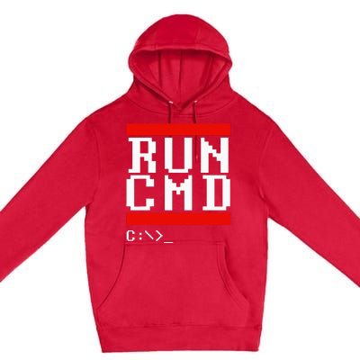 Run Cmd Computer Command Software Coder Programmer Premium Pullover Hoodie