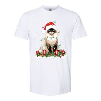 Ragdoll Cat Christmas Lights Xmas Holiday Cat Lover Softstyle® CVC T-Shirt