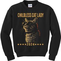 Retro Childless Cat Lady 2024 Ladies Kids Sweatshirt