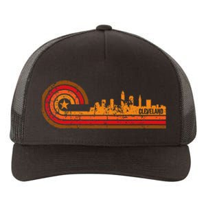 Retro Cleveland Cityscape Cleveland Oh Skyline Yupoong Adult 5-Panel Trucker Hat