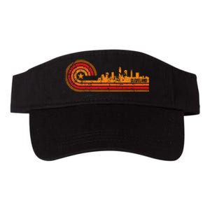 Retro Cleveland Cityscape Cleveland Oh Skyline Valucap Bio-Washed Visor