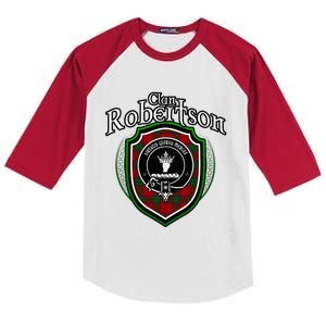 Robertson Clan Crest Scottish Clan Robertson Family Badge Kids Colorblock Raglan Jersey