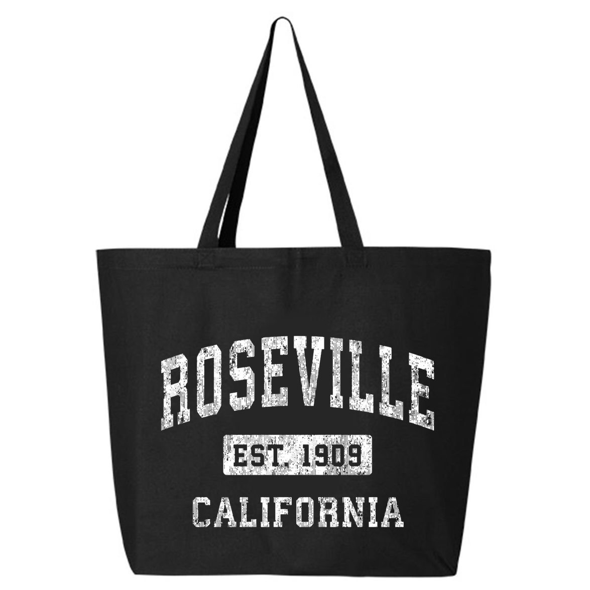 Roseville California Ca Vintage Established Sports 25L Jumbo Tote