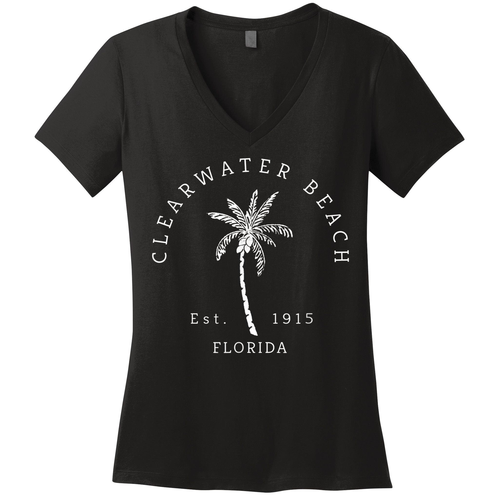 Retro Cool Clearwater Beach Mens Womens Florida Women's V-Neck T-Shirt