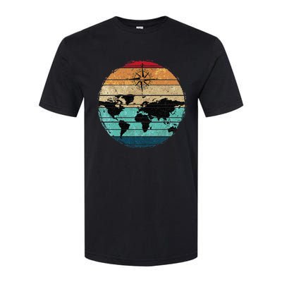 Retro Compass Countries Cartography World Map Softstyle CVC T-Shirt