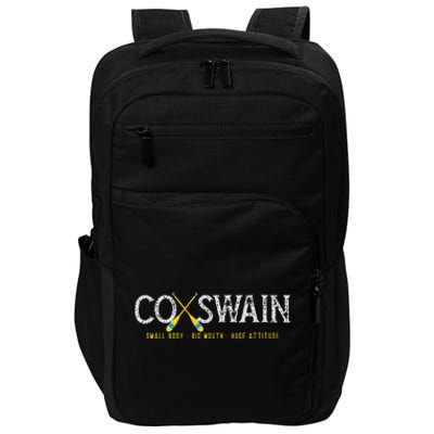 Rowing Crew Coxswain Steersman Small Body Huge Mouth Impact Tech Backpack